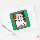 KERSTMAN PRETTIG KERSTFEES ART NOUVEAU STICKER (Envelop)