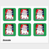 KERSTMAN PRETTIG KERSTFEest ART NOUVEAU STICKER (Vel)