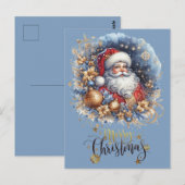 Kerstman Prettig Kerstfeest  Briefkaart (Voorkant / Achterkant)