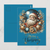 Kerstman & Prettig kerstfeest  Briefkaart (Voorkant / Achterkant)