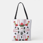 Kerstman Prettig kerstfeest Dames boodschappentass Tote Bag (Achterkant)