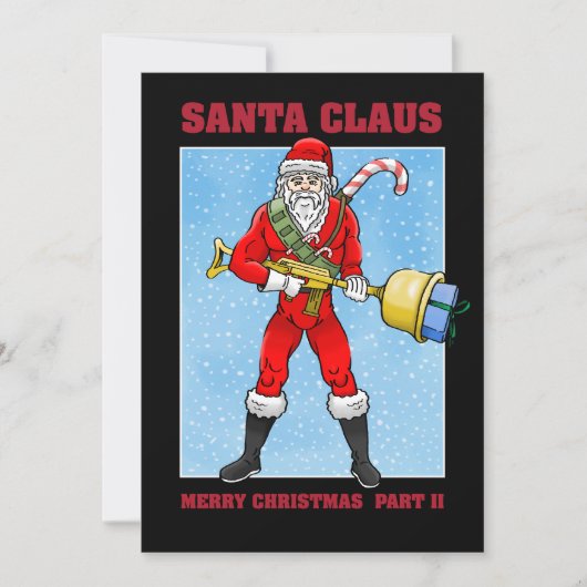 Kerstman Prettig Kerstfeest Deel 2 Kerstkaart (Voorkant)