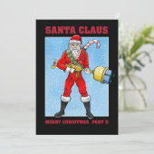 Kerstman Prettig Kerstfeest Deel 2 Kerstkaart (Staand voorkant)