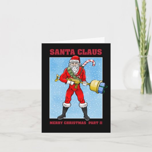 Kerstman Prettig Kerstfeest Deel 2 Kerstkaart Kaart (Voorkant)