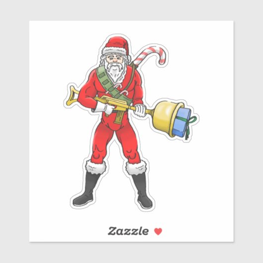 Kerstman Prettig Kerstfeest Deel 2 Sticker (Vel)