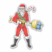 Kerstman Prettig Kerstfeest Deel 2 Sticker (Voorkant)