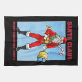 Kerstman Prettig Kerstfeest Deel 2 Theedoek (Horizontaal)
