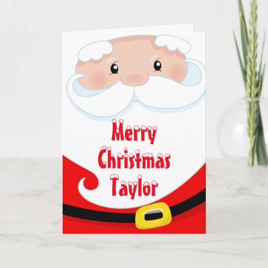 Kerstman Prettig Kerstfeest Feestdagen Kaart (Voorkant)