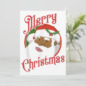 kerstman prettig kerstfeest feestdagenkaart (Staand voorkant)