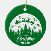 Kerstman Prettig Kerstfeest - Kerstornament Keramisch Ornament (Voorkant)