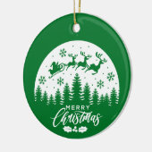 Kerstman Prettig Kerstfeest - Kerstornament Keramisch Ornament (Links)