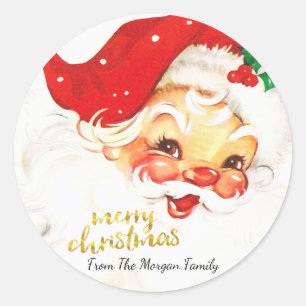 Kerstman Prettig Kerstfeest Ronde Sticker
