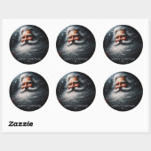 Kerstman Prettig Kerstfeest Ronde Sticker (Vel)