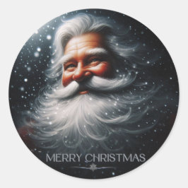 Kerstman Prettig Kerstfeest Ronde Sticker