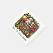 Kerstman Prettig Kerstfeest Servet (Hoek)
