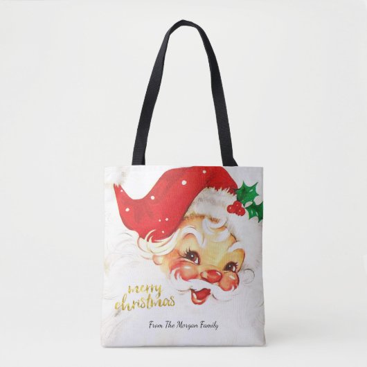 Kerstman Prettig Kerstfeest Tote Bag (Voorkant)