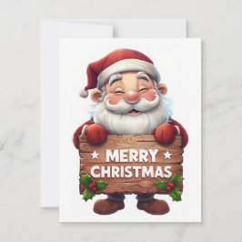 Kerstman “Prettig Kerstfeest” – Uitbundige Kerstka Feestdagenkaart