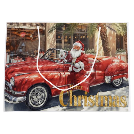 Kerstman Prettig Kerstfeest vanuit Californië Groot Cadeauzakje (Voorkant)