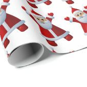 Kerstman Prettig Kerstfeest Wit Cadeaupapier (Rol Hoek)