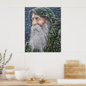  kerstman, priester Yule, kerst Poster (Keuken)