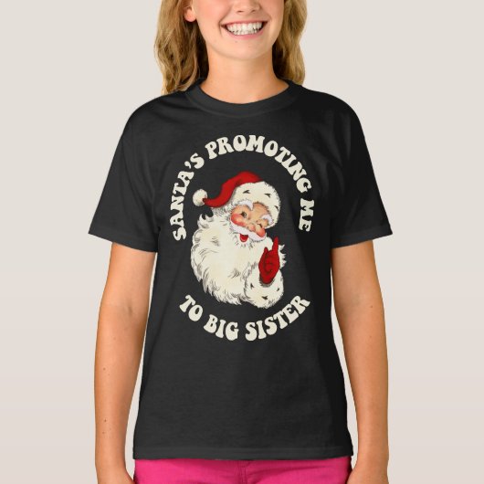  Kerstman promoveert me tot grote zus T-shirt (Voorkant)