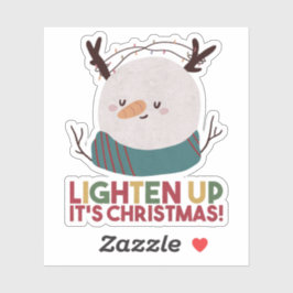 Kerstman Pun: Verlicht het kerstfeest. Sticker