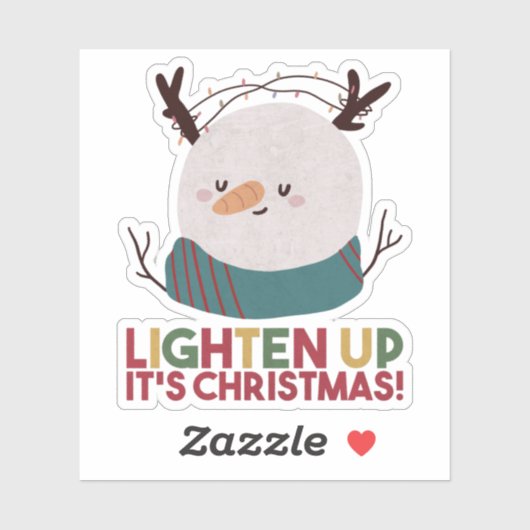 Kerstman Pun: Verlicht het kerstfeest. Sticker (Vel)