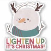 Kerstman Pun: Verlicht het kerstfeest. Sticker (Voorkant)