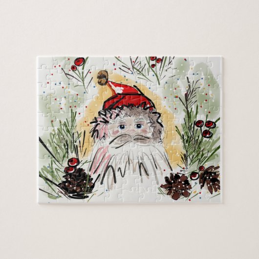 Kerstman Puzzel Legpuzzel (Horizontaal)