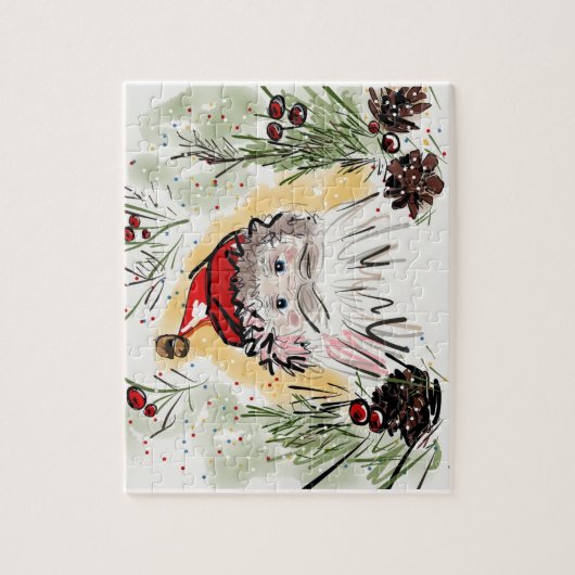 Kerstman Puzzel Legpuzzel (Verticaal)