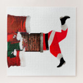 Kerstman-puzzel vastgelopen legpuzzel (Horizontaal)