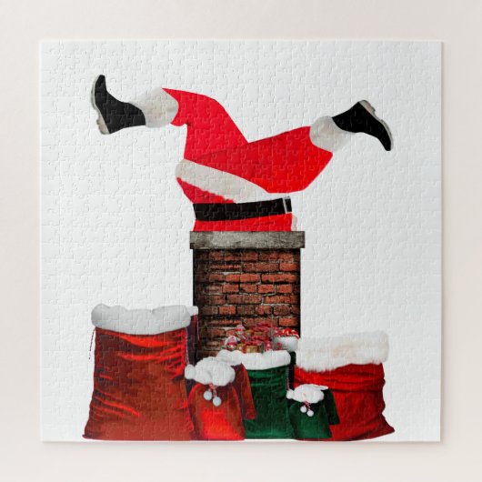 Kerstman-puzzel vastgelopen legpuzzel (Verticaal)