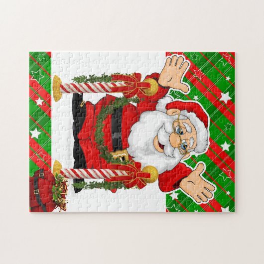 Kerstman — Puzzle Santa Legpuzzel (Horizontaal)