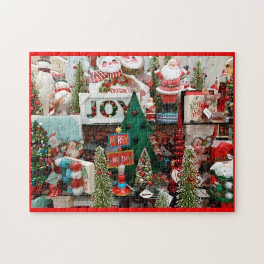 Kerstman - Puzzle Santa Snowman Tree Joy 252-pc Legpuzzel (Horizontaal)