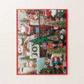 Kerstman - Puzzle Santa Snowman Tree Joy 252-pc Legpuzzel (Verticaal)