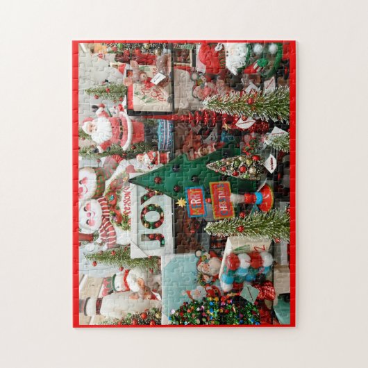 Kerstman - Puzzle Santa Snowman Tree Joy 252-pc Legpuzzel (Verticaal)