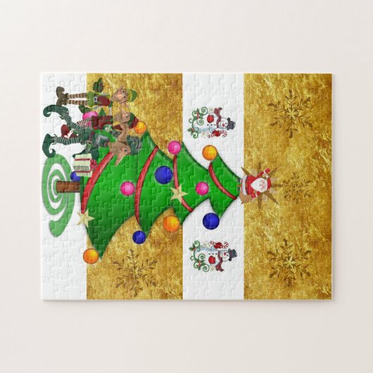 Kerstman Puzzle Snowman Legpuzzel (Horizontaal)