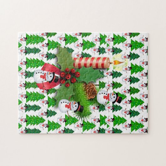 Kerstman Puzzle Snowman Legpuzzel (Horizontaal)