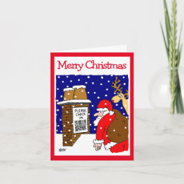 Kerstman QR-code ontwerp Funny Kerstkaart Kaart