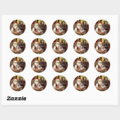 Kerstman (R) - Engelse Bulldog 1 Ronde Sticker (Vel)