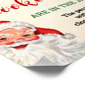 Kerstman raad eens hoeveel koekjes spel kerstbord poster (Hoek)