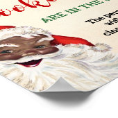 Kerstman raad eens hoeveel koekjes spel kerstbord poster (Hoek)