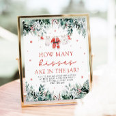 Kerstman, raad eens hoeveel kussen Baby shower Poster