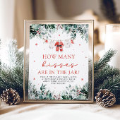 Kerstman, raad eens hoeveel kussen Baby shower Poster