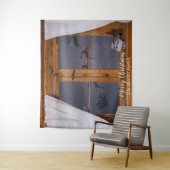 Kerstman raam foto achtergrond wandtapijt wandkleed (In situ)