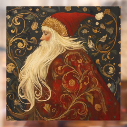 kerstman raamsticker (Vel 2)