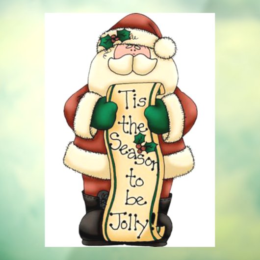 kerstman raamsticker (Vel 3)