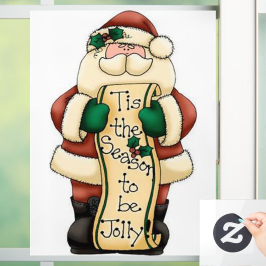 kerstman raamsticker (Huis)