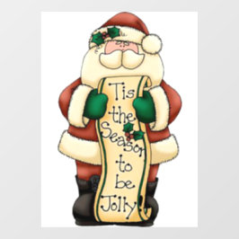 kerstman raamsticker