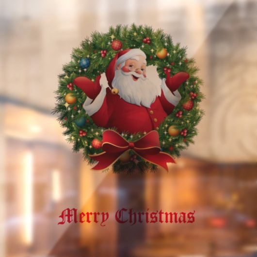 Kerstman Raamsticker (Vel 2)
